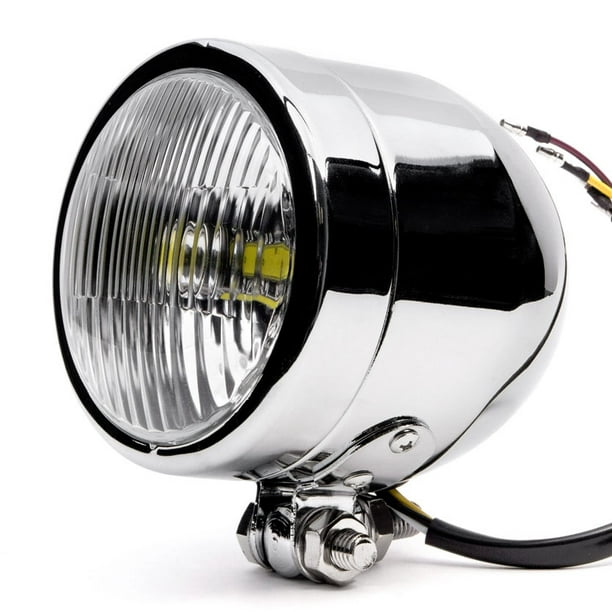 Krator 6 Black Led Motorcycle Headlight W Side Mounting Running Light High Low Beam For Victory Hammer 8 Ball Walmart Com Walmart Com