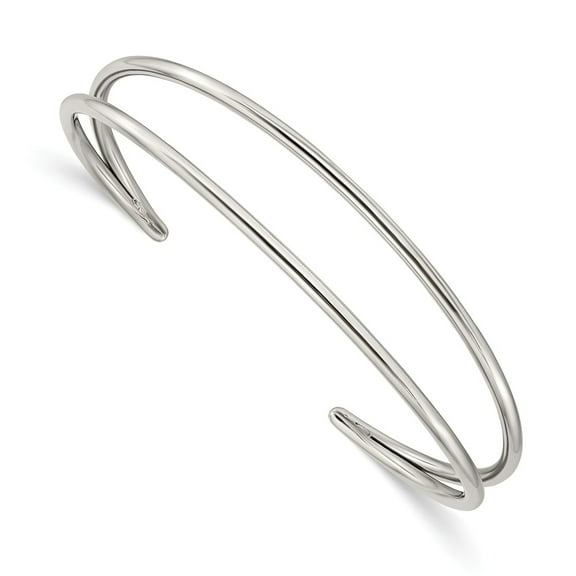 Primal Steel Stainless Steel Polished Cuff Bangle