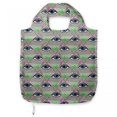 thumbnail image 1 of Psychedelic Portable Fabric Shopping Tote, Eyes on Geometric Vintage Triangles Stripes Funky Trippy Look Art, Everyday Use Foldable and Study Grocery Market Bag, Fuchsia Green and Blue, by Ambesonne, 1 of 4