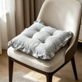thumbnail image 4 of MTBLYS Cojín decorativo con volantes y capitoné para silla|Almohadilla decorativa para asiento con base antideslizante|relleno de algodón suave y grueso para comedor|cocina, 4 of 6