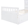 thumbnail image 6 of L-shaped  Space-Saving Twin Loft and  Twin  Platform Bed with 7 Drawers and Full Guardrails(WHITE), 6 of 22