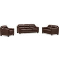 thumbnail image 6 of Hydeline Uptown Top Grain Leather Sofa, 3-Seater, Chestnut Brown with Tapered Legs. Feather down, Memory Foam and Springs Seating, 6 of 7
