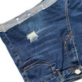 thumbnail image 6 of Women's Jean Shorts High Waisted Size14 Jeans Fashion Middle-waisted Straight Pocket Hole Short Pants, 6 of 7