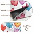 thumbnail image 6 of 2x3 Ft Entryway Area Rug, Colorful Love Heart Kitchen Rug Runner Washable Floor Mat, Modern Art Blue Yellow Red Non Slip Indoor Door Mat Throw Carpet for Bathroom Living Room Bedroom, 6 of 8