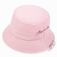 thumbnail image 1 of Anillos de hierro de Color sólido con personalidad, sombrero de cubo, gorra de algodón unisex para hombres y mujeres, 1 of 3