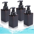 thumbnail image 1 of Dispensador de Jabon 4 Paquetes, Dispensador de Jabon Baño, Dispensador de Shampoo para Regadera Plástico, Dispensador de Shampoo y Acondicionador Recargable (Marrón), 1 of 4