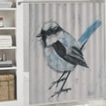 thumbnail image 6 of Orinice Blue Tail Bird Wall Bathroom Decor Set with Hooks, Colorful Luxurious Graphic Print Polyester Fabric Shower Curtain for Home Bathtubs Decoration 60x72, 6 of 7