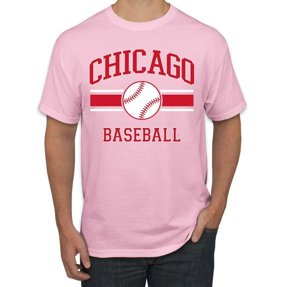 Wild Bobby City of Chicago Baseball Fantasy Fan Sports Men's T-Shirt, Light Pink, 4X-Large