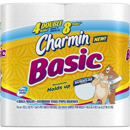 Charmin Bathroom Tissue charmin basic toilet paper, 4ct - walmart Charmin Bathroom Tissue charmin basic toilet paper, 4ct - walmart