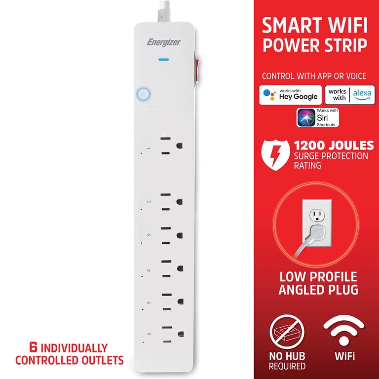 Energizer Connect 6-Outlet Smart Wi-Fi Surge Protector photo 3