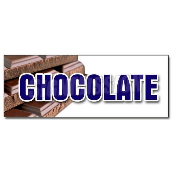 24" CHOCOLATE DECAL sticker milk dark semi sweet homemade candy belgium sale
