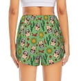 thumbnail image 2 of Lsque Vintage Sugar Skull Printed Women's Running Shorts with Liner Pockets,Elastic Quick Dry Workout Athletic Gym Yoga Shorts,Womens High Waist Shorts-Small, 2 of 9