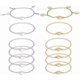 thumbnail image 1 of 1 caja de 12 pulseras de cadena con cierre de palanca chapadas en oro auténtico de 18 quilates, de acero inoxidable y plata dorada, con eslabones redondos., 1 of 7