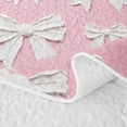 thumbnail image 5 of Erosebridal Princess Bowknot Girls Quilt Full, Kawaii Pink Ribbon Full Bedspread Sets, 3-Piece, 5 of 7