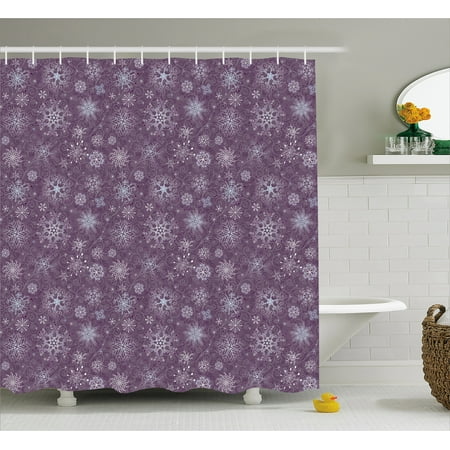 Snowflake Shower Curtain, Christmas Themed Floral ...