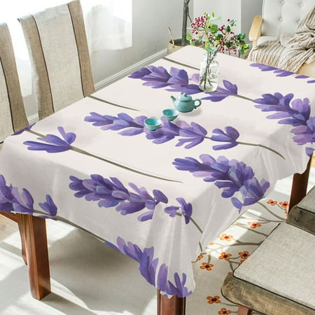

Yayeee Tablecloths for Rectangular Tables 60 x 120 inch Party Table Cover Lavender Pattern