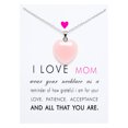 thumbnail image 2 of FENGGHAO Mothers Day Glow In The Dark Love Pendant Necklace Fluorescent Multicolor Stone Look Stainless Steel Chain with Card, 2 of 7