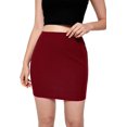 thumbnail image 1 of Women's Basic High Waisted Pencil Bodycon Short Skirt, 1 of 5