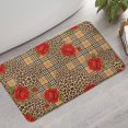 thumbnail image 2 of Pioneer Flower Floral Print Pattern Bathroom Rugs Mat, Non Slip Microfiber Bathroom Rug with Rubber Backing, Soft Mats for Bathroom Floor Tub Shower, 17"x30", 2 of 5