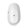 thumbnail image 3 of Wyndham Collection Juno 67 Inch Freestanding Bathtub in Matte White with Floor Mounted Faucet, Drain and Overflow Trim in Matte Black, 3 of 5