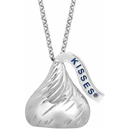 Hershey's Kisses Women's Sterling Silver Extra-Large 3D Pendant, 22 with 2 Extension