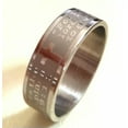 thumbnail image 5 of K-KED 30x Jeremiah 29:11 Etch Cross English Bible Lord's Prayer Stainless Steel Rings, 5 of 5