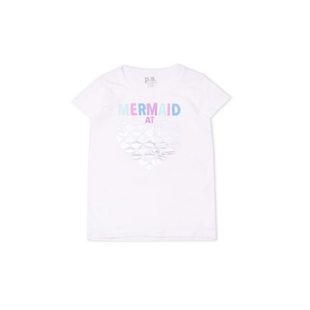 Mermaid at Heart Foil Graphic T-Shirt (Little Girls & Big Girls)