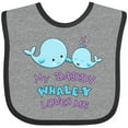 thumbnail image 3 of Inktastic My Daddy Whale-y Loves Me Boys or Girls Baby Bib, 3 of 4