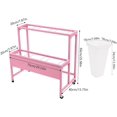 thumbnail image 4 of 2 Tier Flower Cart with Wheels, Rolling Flower Display Stand with 6 Buckets, Flower Bouquet Holder Moving Plant Stand for Living Room Garden Florist Balcony Indoor Outdoor Decor, 4 of 9