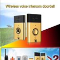 thumbnail image 2 of Timbre Inalámbrico de Puerta de 200M con Intercomunicador + Receptor Accesorio de Hotel de para Huéspedes Color de Oro 1 transmisor + 2 receptores Sunnimix Timbre inalámbrico de intercomunicación, 2 of 8
