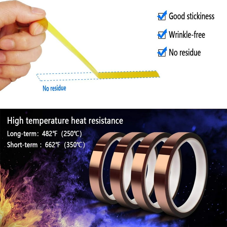 10mm x33m(108ft) Blue Heat Tape High Temperature Heat Resistant
