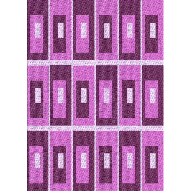Ahgly Company Tapis Rectangulaire Lavable en Machine Intérieur Transitionnel Violet Violet, 7 Pieds x 10 Pieds