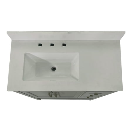Flash Furniture Vega - Vanity cabinet - 3 drawers - 2 shelves - 2 doors - fiberboard - gray