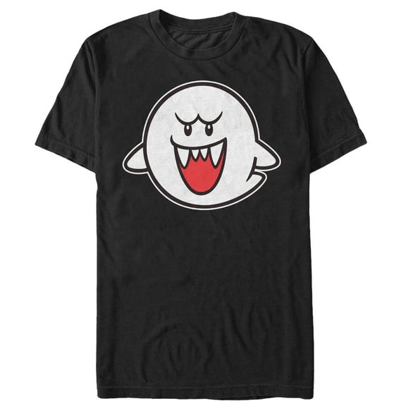 Men's Nintendo Mario Boo Ghost Graphic Tee Black Medium