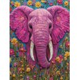 thumbnail image 1 of Qisvanset Framed Canvas Wall Art, 12x16 Inch Pink Elephant Floral Boho Wildlife Home Decor, 1 of 5