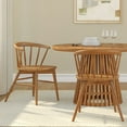 thumbnail image 2 of Plank+Beam Set of 2 Dining Chairs, Solid Wood Kitchen Chair, Pecan, 2 of 9