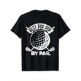 thumbnail image 1 of T-Shirt de Golf pour Homme - Meilleur Graphique POP POP par par - Noir avec Motif de Golf Blanc - Coupe Régulière T-Shirt Décontracté - Cadeau de la Fête des Pères, 1 of 5