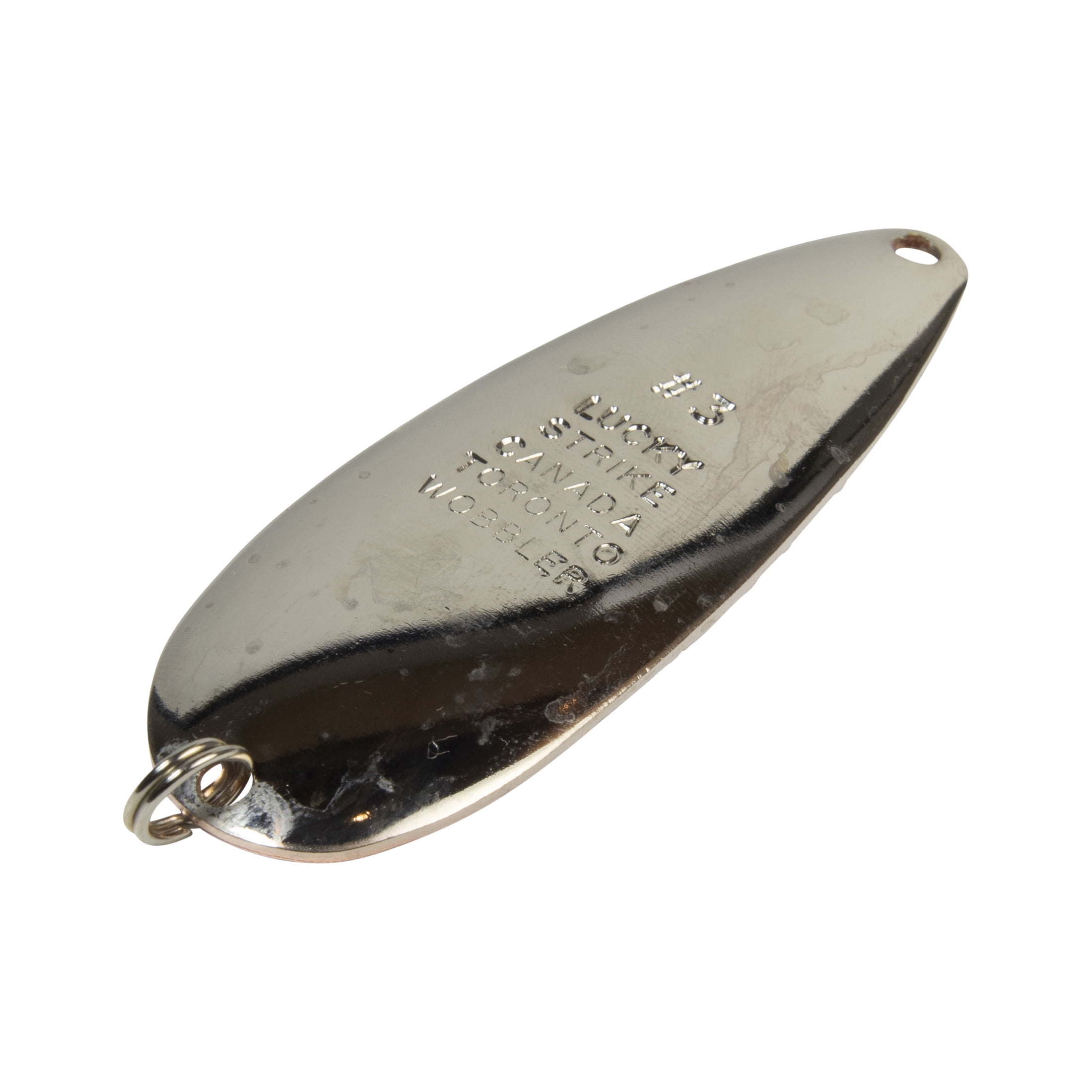 Cuillère Lucky Strike Baitworks Toronto Wobbler, 3", cuillère de pêche en nickel/cuivre