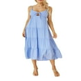 thumbnail image 1 of Solid Spaghetti Strap Midi Cami Dress for Women - Perfect for Parties and Beach, 1 of 9