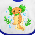thumbnail image 4 of Inktastic Cute Orange and Green Axolotl Boys or Girls Baby Bib, 4 of 4