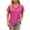 Hot Pink, variant on Womens Blouse up to 50% Off Fluffy Cotton Blend Retro Tshirts V-Neck Casual Short Sleeve T-shirt Ultra Soft Ladies Shirts Loose Fit Elegant Tops Tshirt Summer-Beach Comfy Solid Blouse Tee W