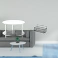 thumbnail image 2 of Mesa Auxiliar Acrílica Con Estantes Metálicos Flotantes, Mesita De Noche Compacta Y Organizador De Pared Con Cesta De Alambre Para Sala De Estar, Baño Y Hogar., 2 of 8