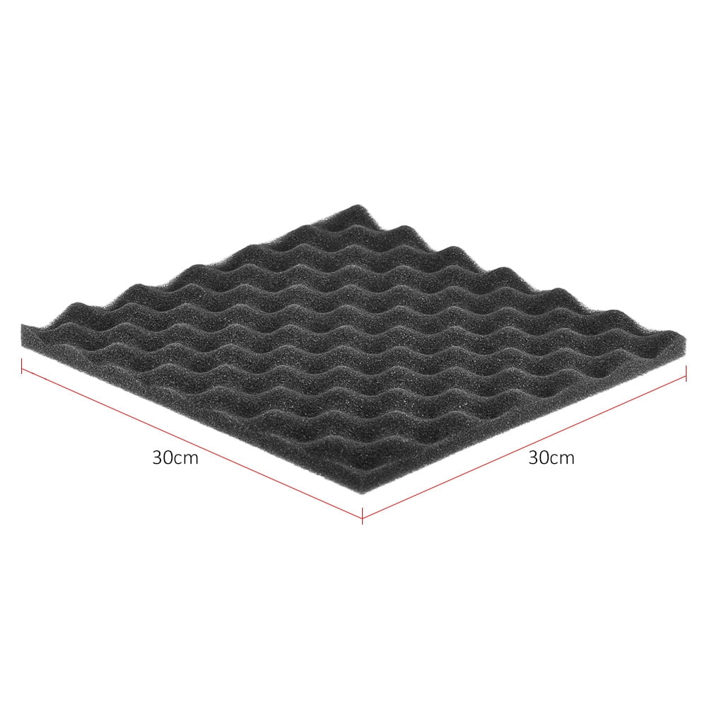 Dcenta Studio Acoustic Foams Panels Sound Insulation Foam 30 * 30cm/ 12 * 12in, Pack of 36pcs, Dark Gray