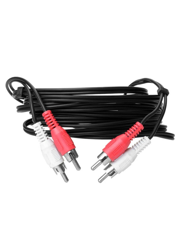 Skywalker 12ft Dual RCA Cable (Black) Connects TVs, VCRs, DVD Players