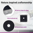 thumbnail image 5 of vidaXL Bathroom Basin, Countertop Vanity Sink, Natural Shape, Black 11.8"x11.8"x5.1" Marble Square, 5 of 8