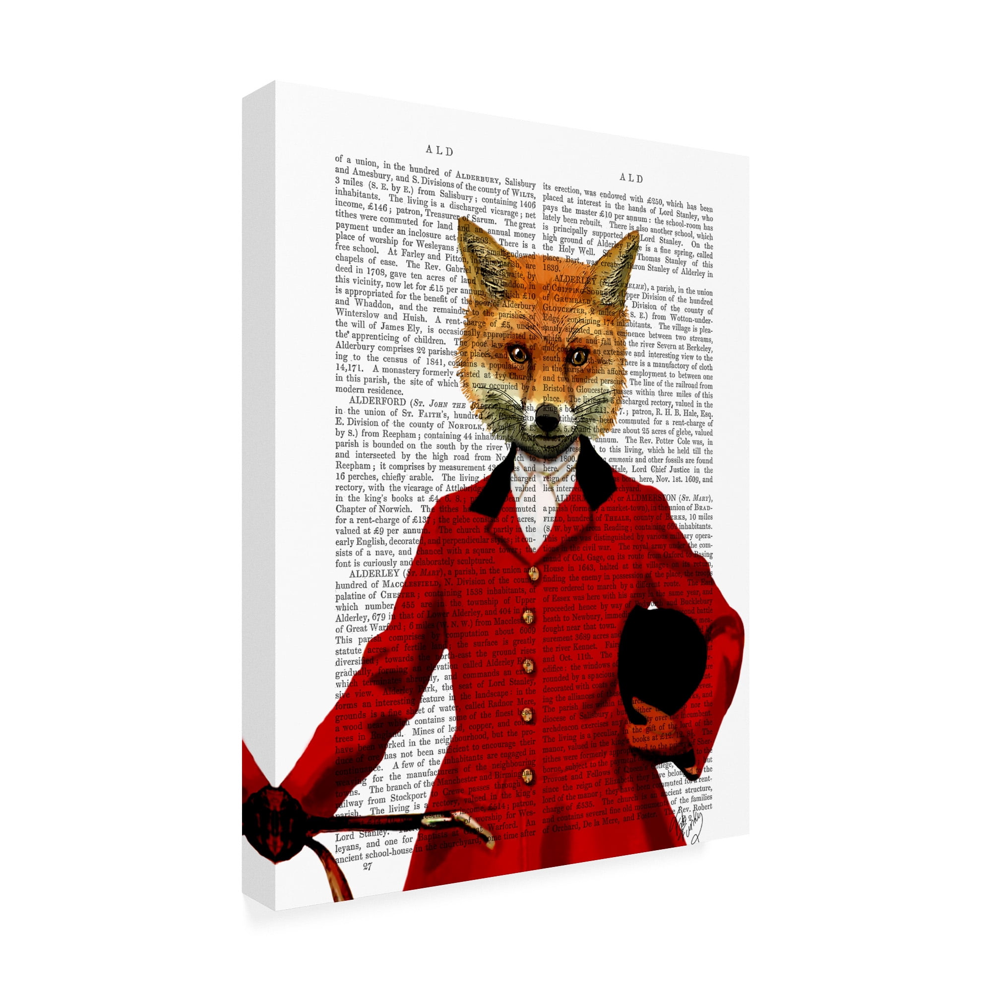 Trademark Fine Art 'Fox Hunter 2, Portrait' Canvas Art by Fab Funky