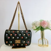 Karl Lagerfeld LH1HB283 AGYNESS SHOULDER BAG IN BLACK MULTI