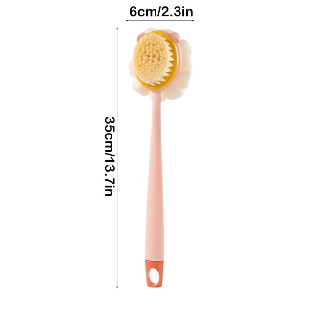 Vwrxbz Double Sided Bath Brush Long Handle Back Scrubber Soft Body Exfoliator