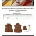 thumbnail image 2 of MixMatchy Women's Reversible Zip Up Winter Crop Vest Lightweight Sleeveless Warm Outerwear Puffer Vest Padded Gilet, 2 of 7