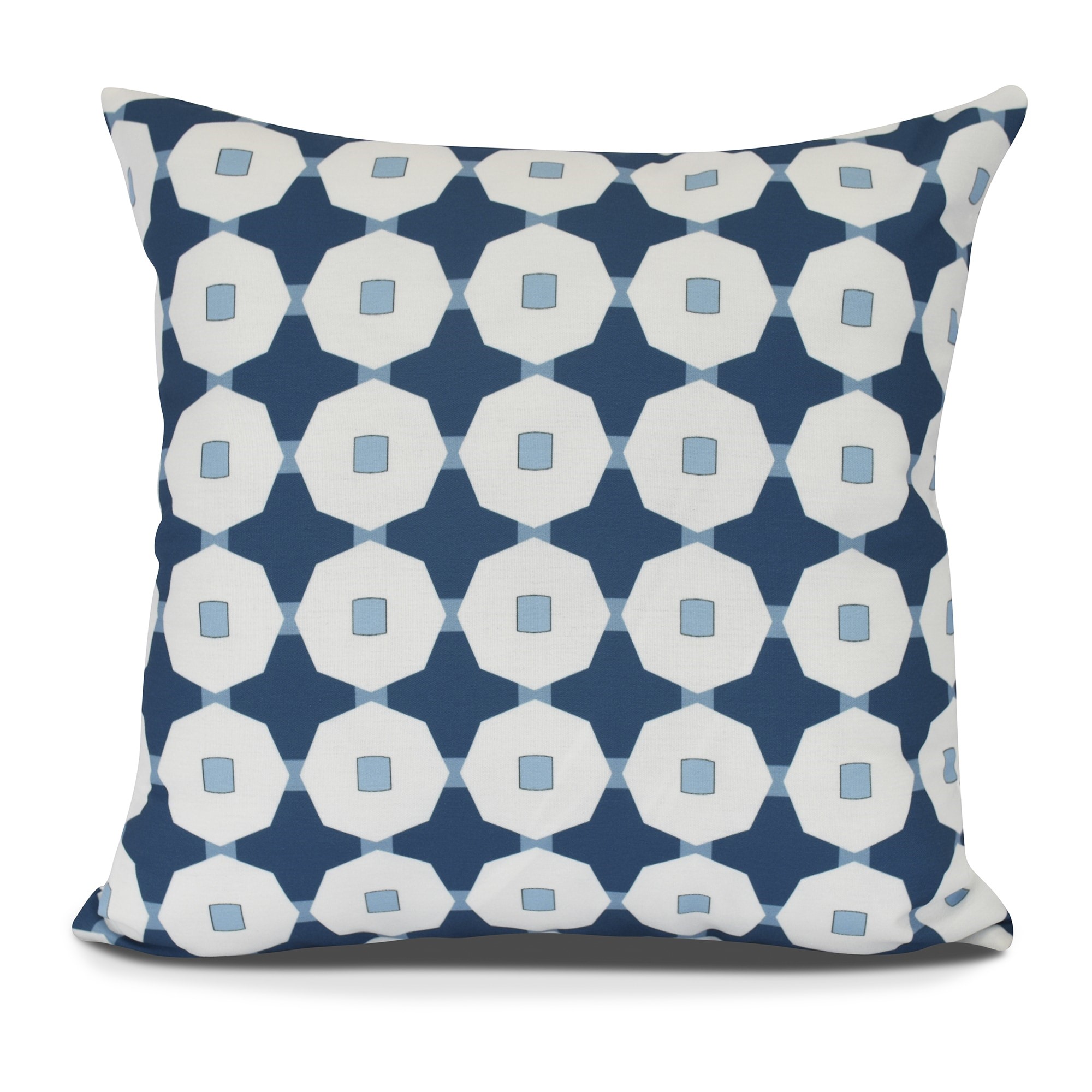 Button Up Geometric Print Pillow